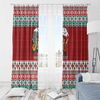 Shaka Sign Skull Mele Kalikimaka Personalized Window Curtain Hawaiian Quilt Pattern LT9 - Polynesian Pride