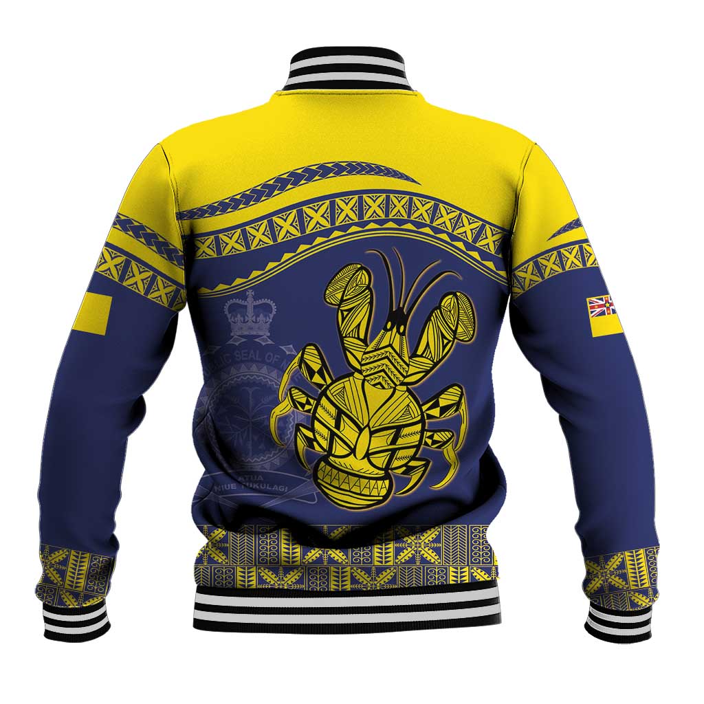 Niue Coconut Crab Baseball Jacket Rock of Polynesia
