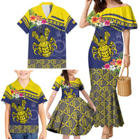 Niue Coconut Crab Family Matching Mermaid Dress and Hawaiian Shirt Rock of Polynesia LT9 - Polynesian Pride