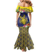 Niue Coconut Crab Family Matching Mermaid Dress and Hawaiian Shirt Rock of Polynesia LT9 - Polynesian Pride