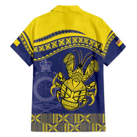 Niue Coconut Crab Family Matching Off Shoulder Short Dress and Hawaiian Shirt Rock of Polynesia LT9 - Polynesian Pride