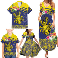 Niue Coconut Crab Family Matching Summer Maxi Dress and Hawaiian Shirt Rock of Polynesia LT9 - Polynesian Pride