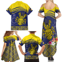 Niue Coconut Crab Family Matching Summer Maxi Dress and Hawaiian Shirt Rock of Polynesia LT9 - Polynesian Pride