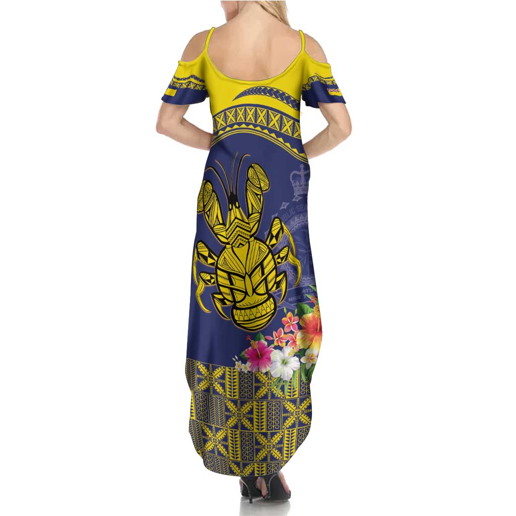 Niue Coconut Crab Family Matching Summer Maxi Dress and Hawaiian Shirt Rock of Polynesia LT9 - Polynesian Pride