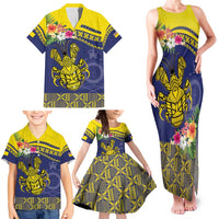 Niue Coconut Crab Family Matching Tank Maxi Dress and Hawaiian Shirt Rock of Polynesia LT9 - Polynesian Pride
