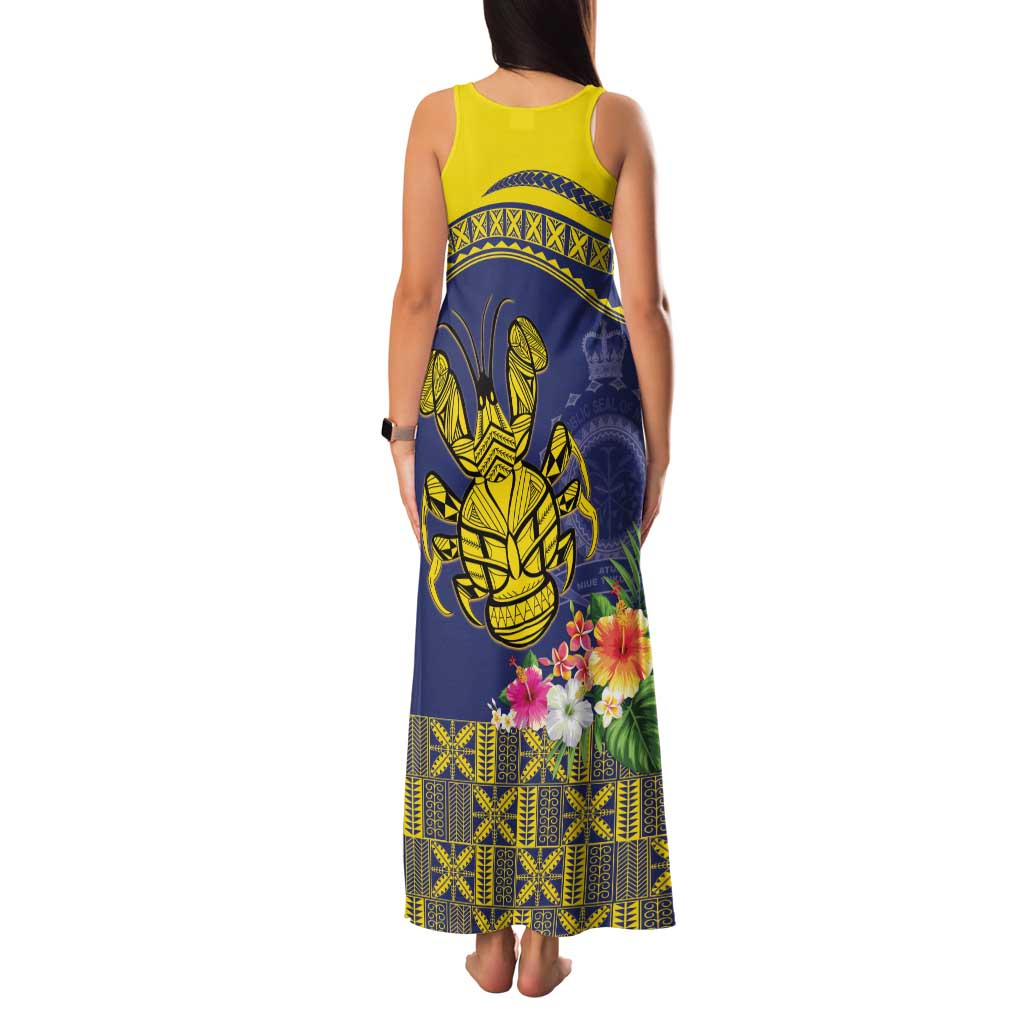 Niue Coconut Crab Family Matching Tank Maxi Dress and Hawaiian Shirt Rock of Polynesia LT9 - Polynesian Pride