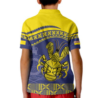 Niue Coconut Crab Kid Polo Shirt Rock of Polynesia LT9 - Polynesian Pride