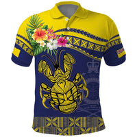 Niue Coconut Crab Polo Shirt Rock of Polynesia LT9 Gold - Polynesian Pride