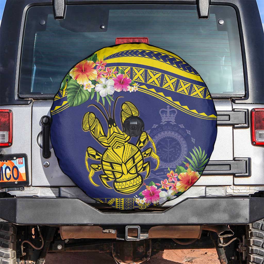 Niue Coconut Crab Spare Tire Cover Rock of Polynesia LT9 Gold - Polynesian Pride