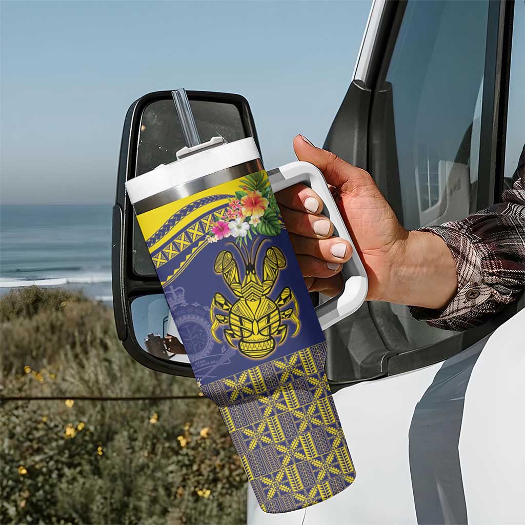 Niue Coconut Crab Tumbler With Handle Rock of Polynesia LT9 - Polynesian Pride