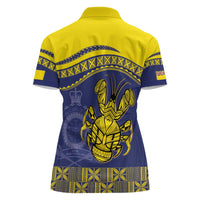Niue Coconut Crab Women Polo Shirt Rock of Polynesia