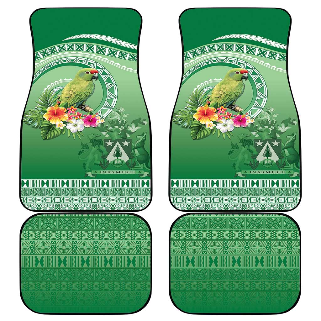 Norfolk Parakeet Tropical Car Mats Norfolk Island Tribal Pattern LT9 - Polynesian Pride