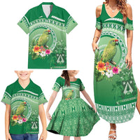 Norfolk Parakeet Tropical Family Matching Summer Maxi Dress and Hawaiian Shirt Norfolk Island Tribal Pattern LT9 - Polynesian Pride