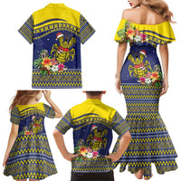 Monuina e Kilisimasi Niue Christmas Family Matching Mermaid Dress and Hawaiian Shirt Niuean Tribal Pattern LT9 - Polynesian Pride
