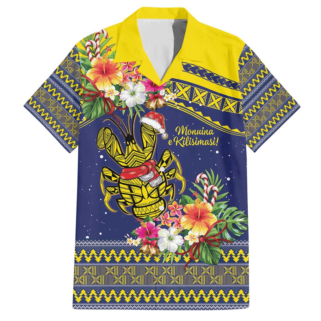 Monuina e Kilisimasi Niue Christmas Family Matching Off Shoulder Maxi Dress and Hawaiian Shirt Niuean Tribal Pattern LT9 Dad's Shirt - Short Sleeve Gold - Polynesian Pride