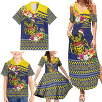 Monuina e Kilisimasi Niue Christmas Family Matching Summer Maxi Dress and Hawaiian Shirt Niuean Tribal Pattern LT9 - Polynesian Pride