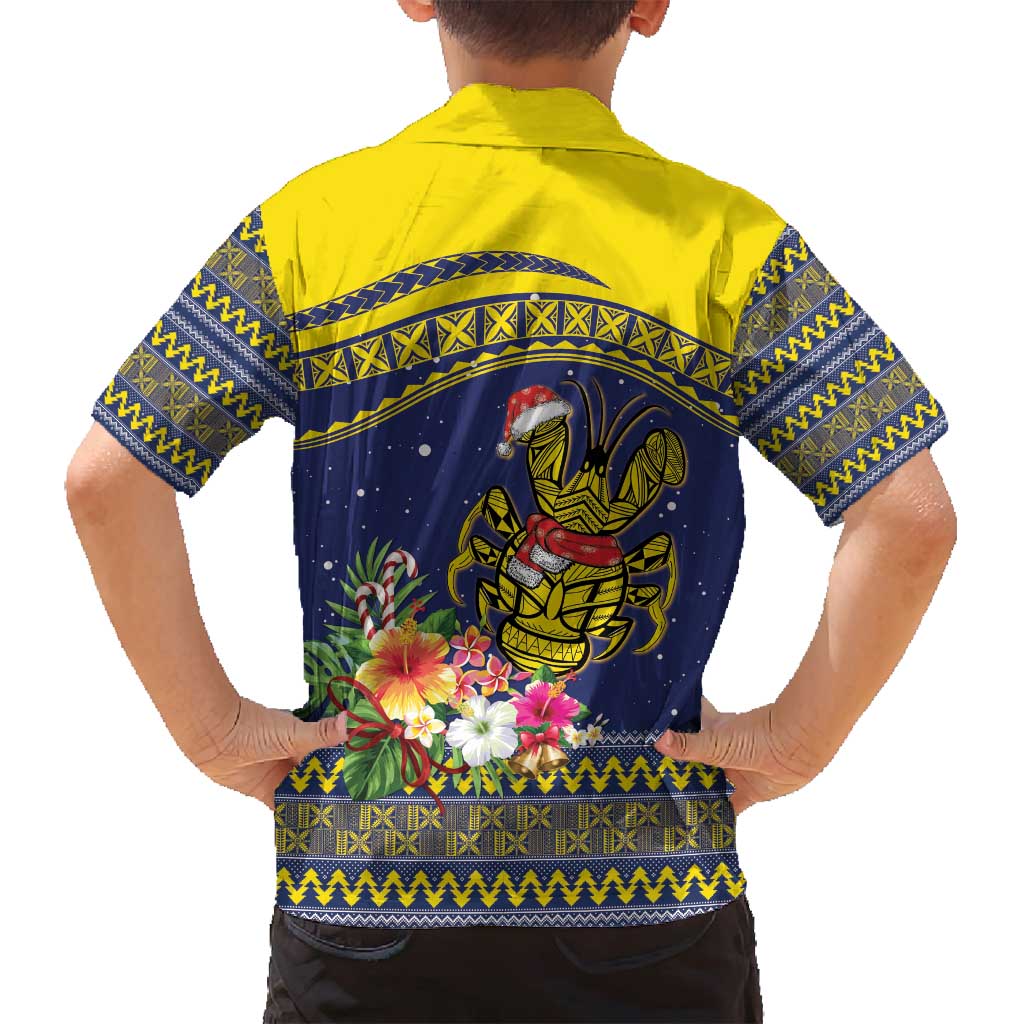 Monuina e Kilisimasi Niue Christmas Family Matching Tank Maxi Dress and Hawaiian Shirt Niuean Tribal Pattern LT9 - Polynesian Pride