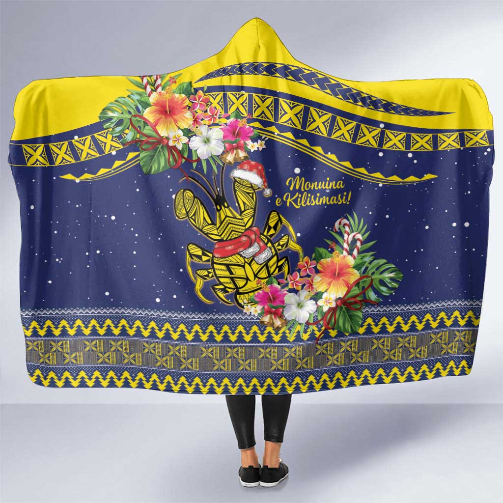 Monuina e Kilisimasi Niue Christmas Hooded Blanket Niuean Tribal Pattern LT9 One Size Gold - Polynesian Pride
