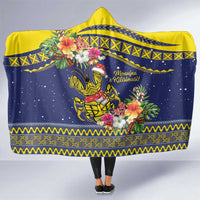 Monuina e Kilisimasi Niue Christmas Hooded Blanket Niuean Tribal Pattern LT9 One Size Gold - Polynesian Pride