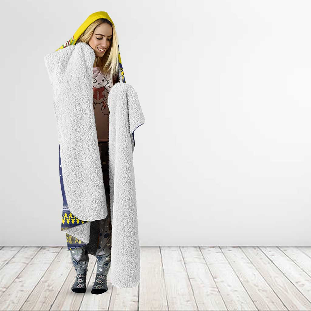 Monuina e Kilisimasi Niue Christmas Hooded Blanket Niuean Tribal Pattern LT9 - Polynesian Pride