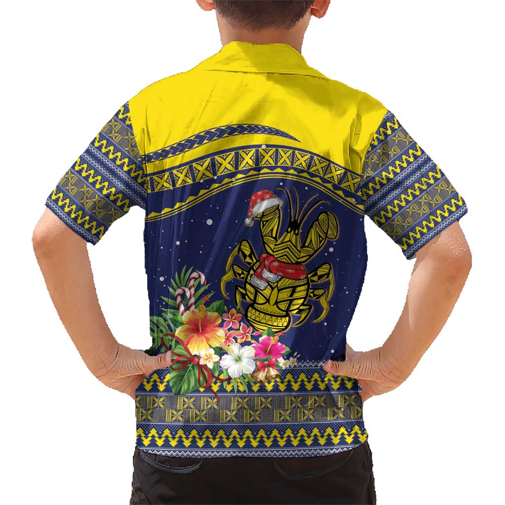 Monuina e Kilisimasi Niue Christmas Kid Hawaiian Shirt Niuean Tribal Pattern LT9 - Polynesian Pride