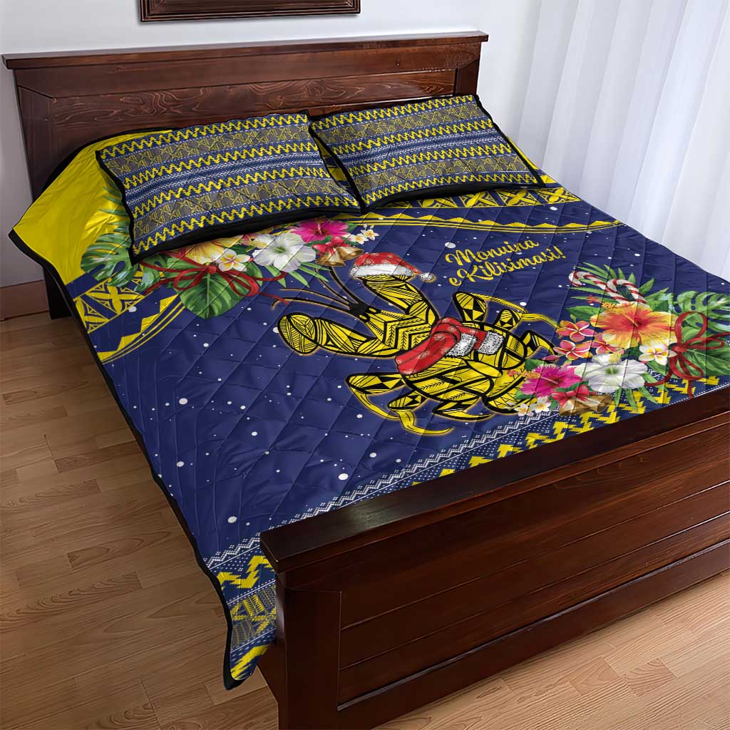Monuina e Kilisimasi Niue Christmas Quilt Bed Set Niuean Tribal Pattern
