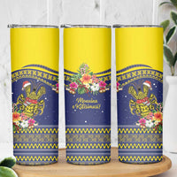 Monuina e Kilisimasi Niue Christmas Skinny Tumbler Niuean Tribal Pattern LT9 - Polynesian Pride