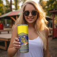 Monuina e Kilisimasi Niue Christmas Skinny Tumbler Niuean Tribal Pattern LT9 - Polynesian Pride