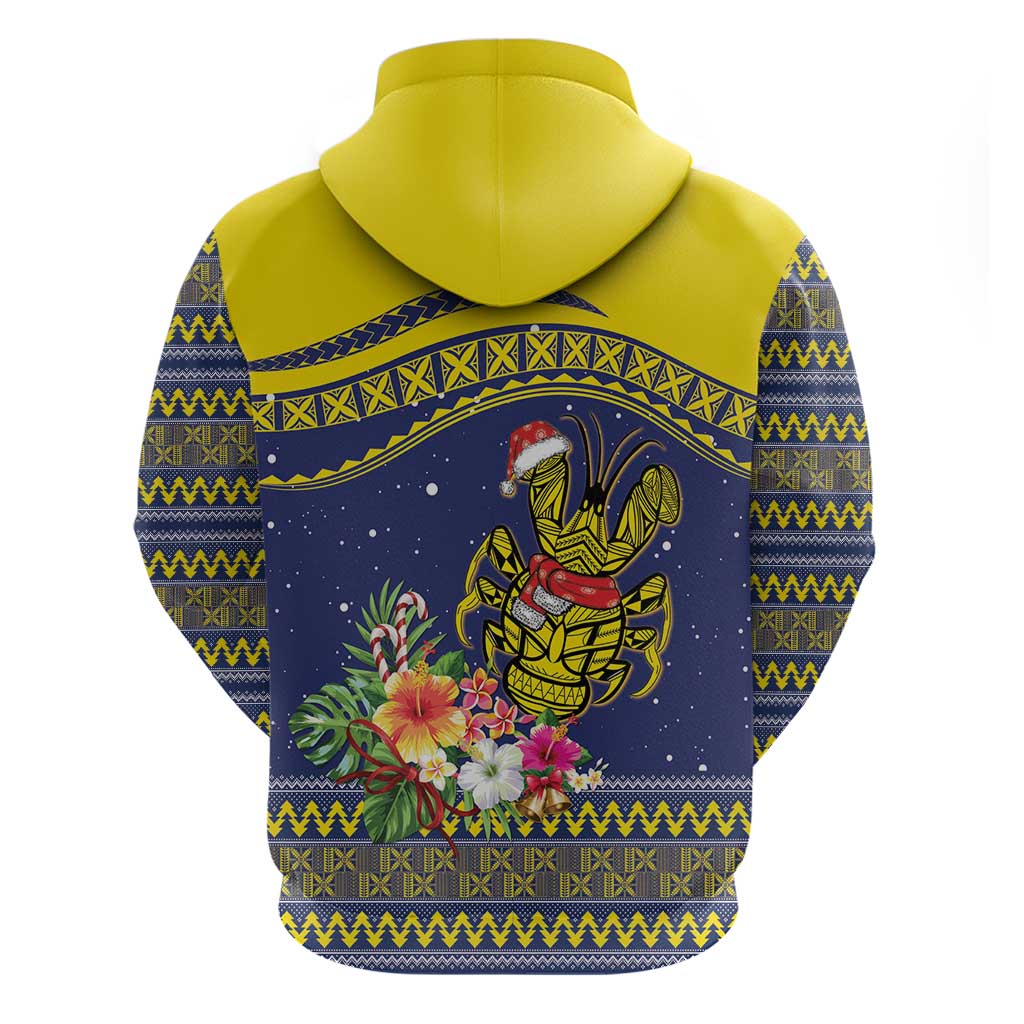 Monuina e Kilisimasi Niue Christmas Zip Hoodie Niuean Tribal Pattern
