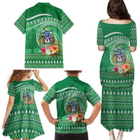 Norfolk Island Pine Tree Christmas Family Matching Puletasi and Hawaiian Shirt Coat of Arm and Polynesian Pattern LT9 - Polynesian Pride