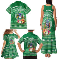 Norfolk Island Pine Tree Christmas Family Matching Tank Maxi Dress and Hawaiian Shirt Coat of Arm and Polynesian Pattern LT9 - Polynesian Pride