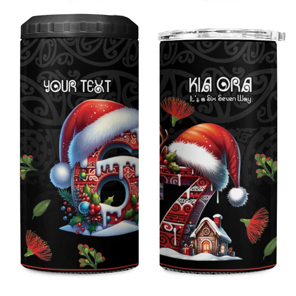 Aotearoa Six Seven Personalized 4 in 1 Can Cooler Tumbler New Zealand Funny Christmas LT9 One Size: 16 oz Red - Polynesian Pride