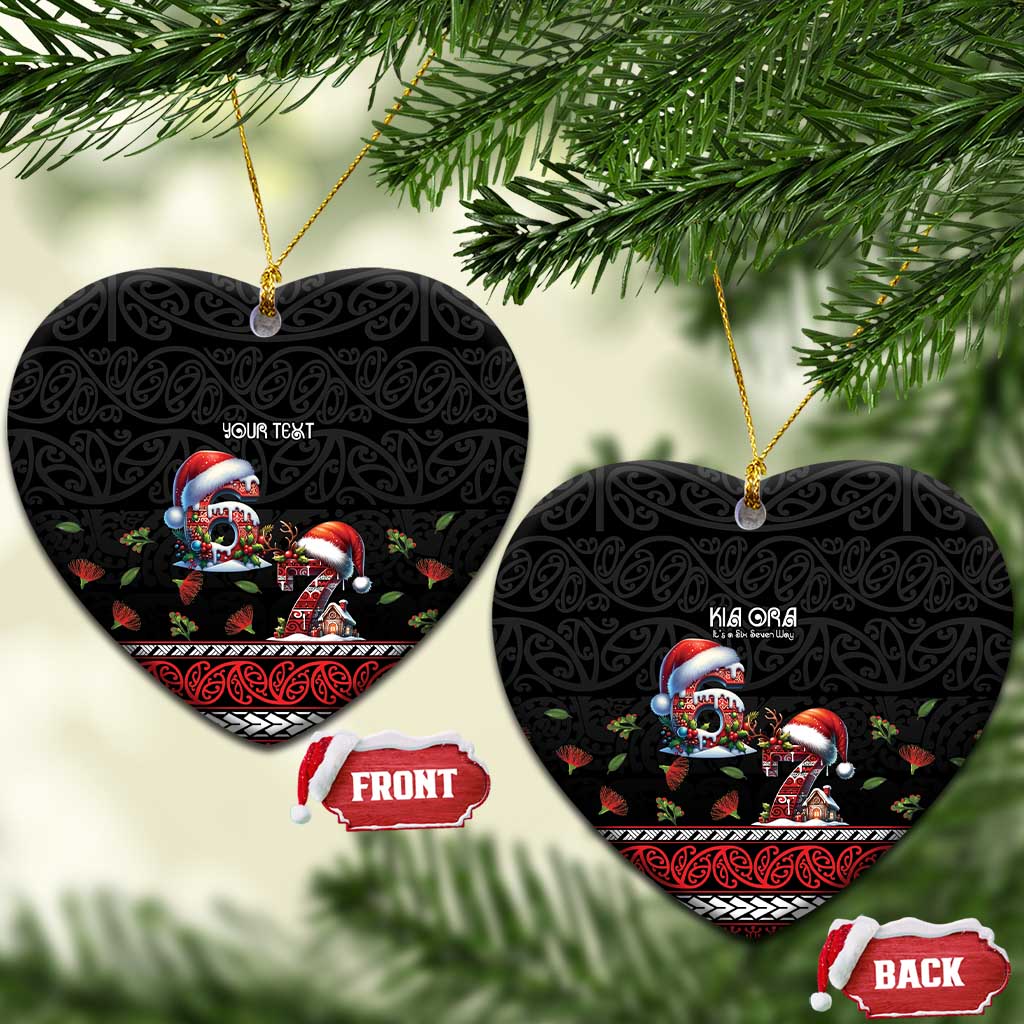 Aotearoa Six Seven Personalized Ceramic Ornament New Zealand Funny Christmas - Polynesian Pride
