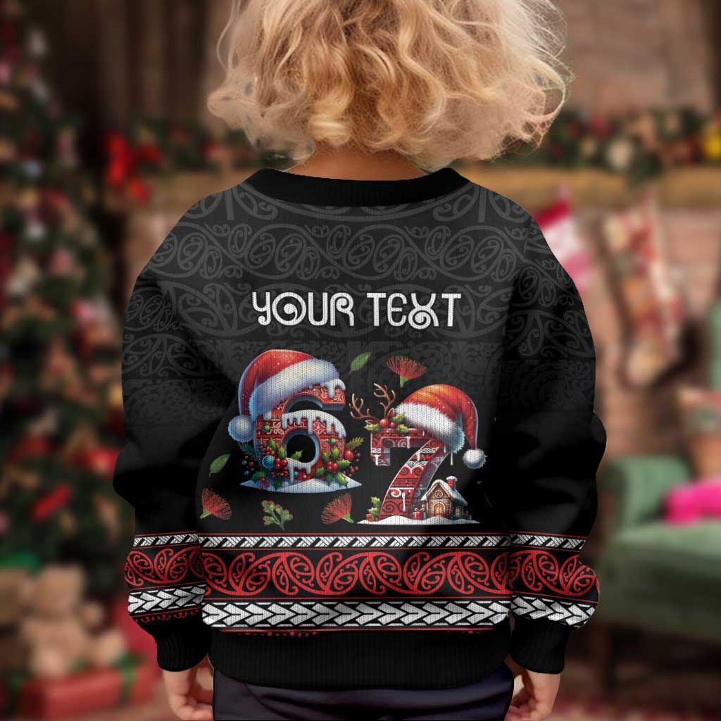 Aotearoa Six Seven Personalized Kid Ugly Christmas Sweater New Zealand Funny Christmas - Polynesian Pride