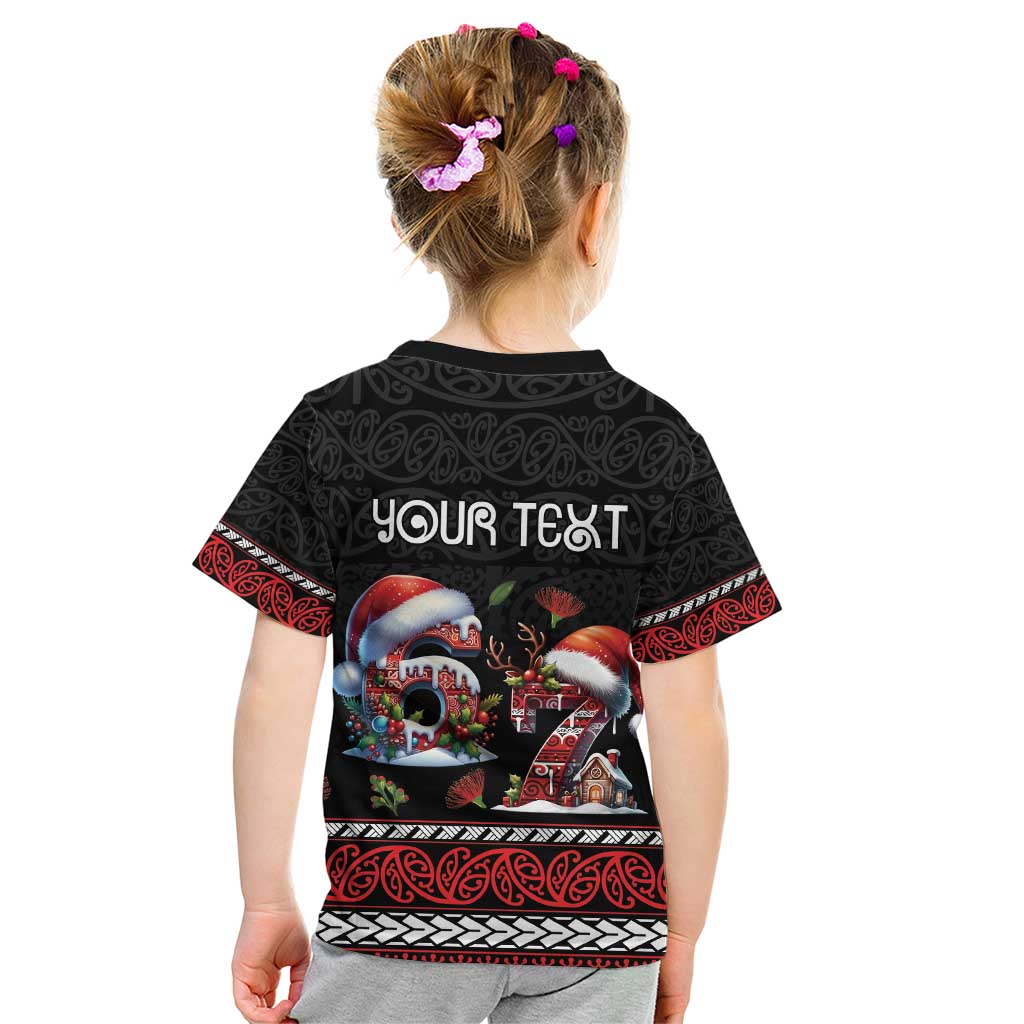 Aotearoa Six Seven Personalized Kid T Shirt New Zealand Funny Christmas - Polynesian Pride