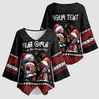 Aotearoa Six Seven Personalized Kimono Sleeve Blouse New Zealand Funny Christmas - Polynesian Pride