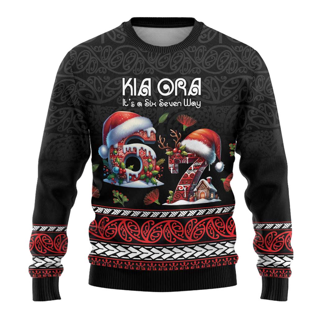 Aotearoa Six Seven Personalized Ugly Christmas Sweater New Zealand Funny Christmas LT9 - Polynesian Pride