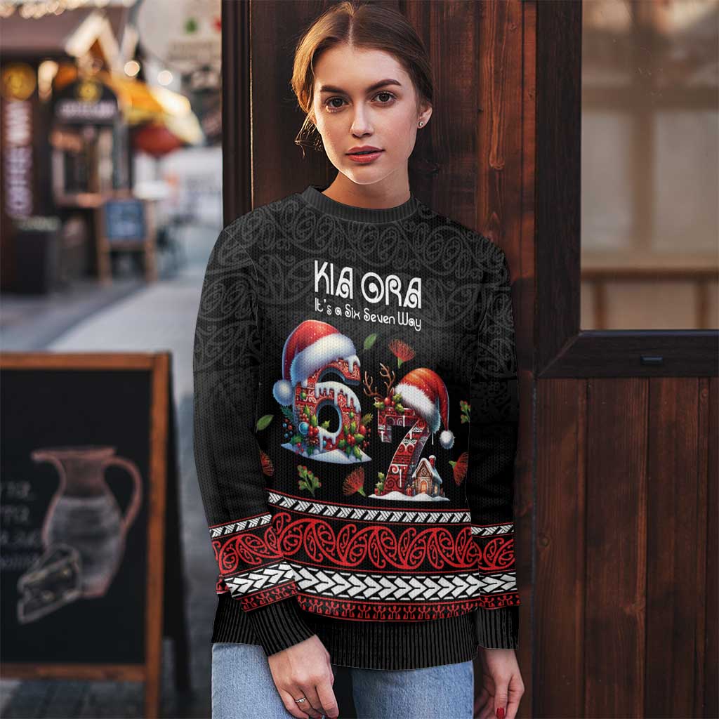Aotearoa Six Seven Personalized Ugly Christmas Sweater New Zealand Funny Christmas LT9 - Polynesian Pride