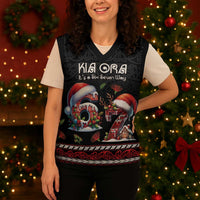 Aotearoa Six Seven Personalized Christmas Knitted V-Neck Vest New Zealand Funny Christmas LT9 - Polynesian Pride