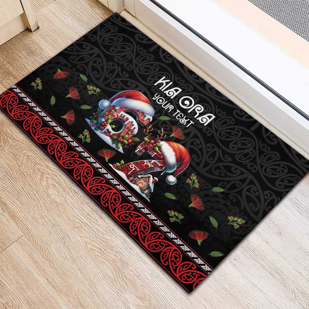 Aotearoa Six Seven Personalized Rubber Doormat New Zealand Funny Christmas - Polynesian Pride