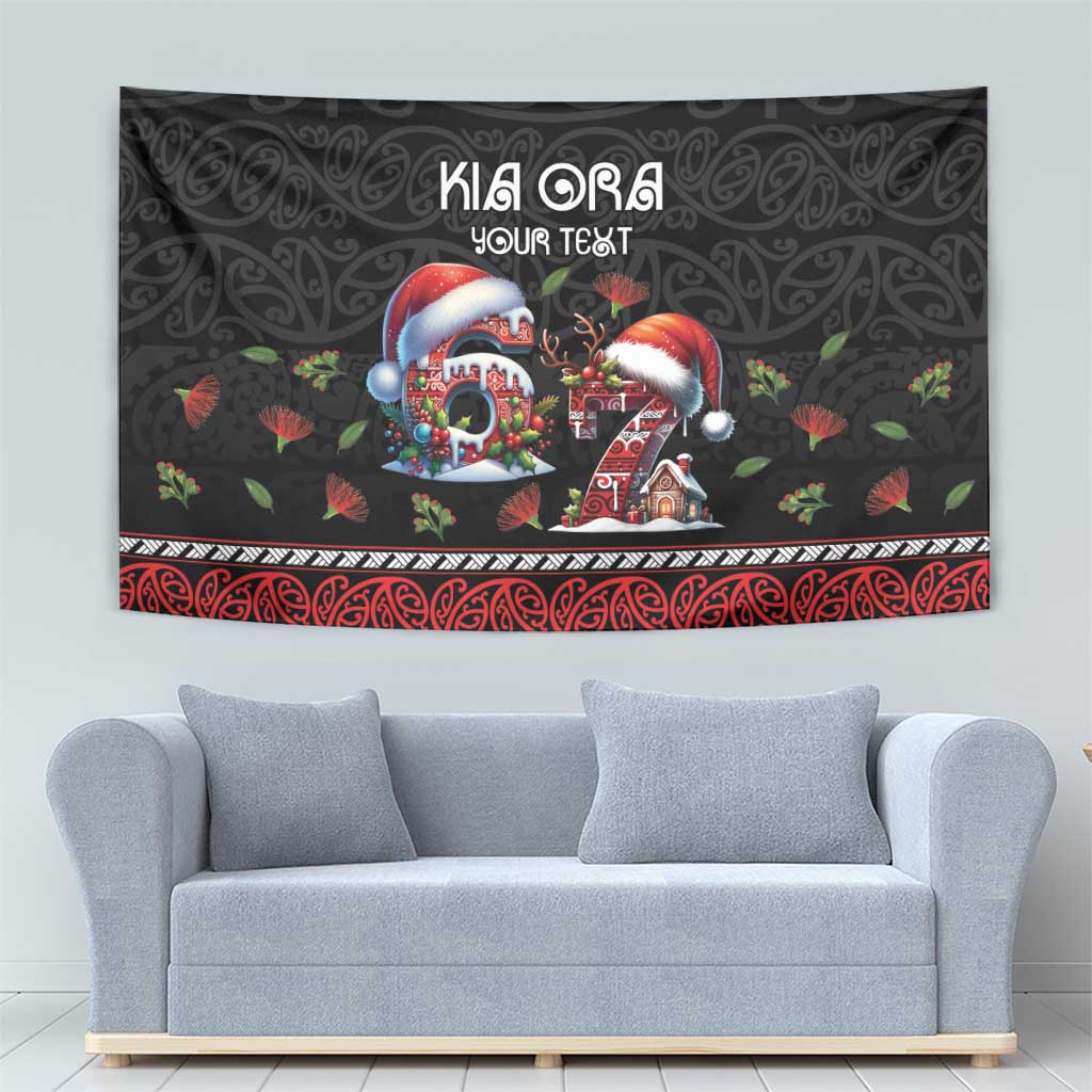 Aotearoa Six Seven Personalized Tapestry New Zealand Funny Christmas - Polynesian Pride