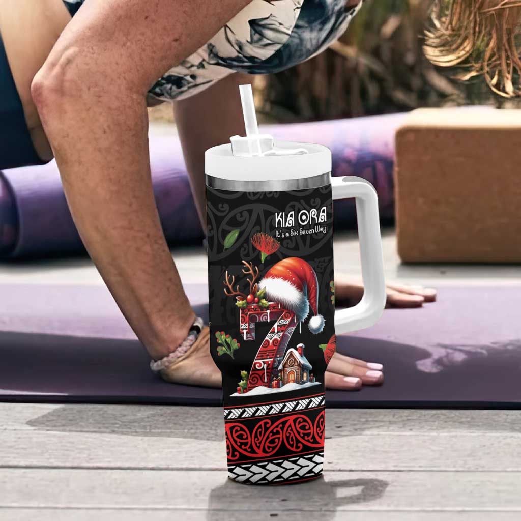Aotearoa Six Seven Personalized Tumbler With Handle New Zealand Funny Christmas - Polynesian Pride