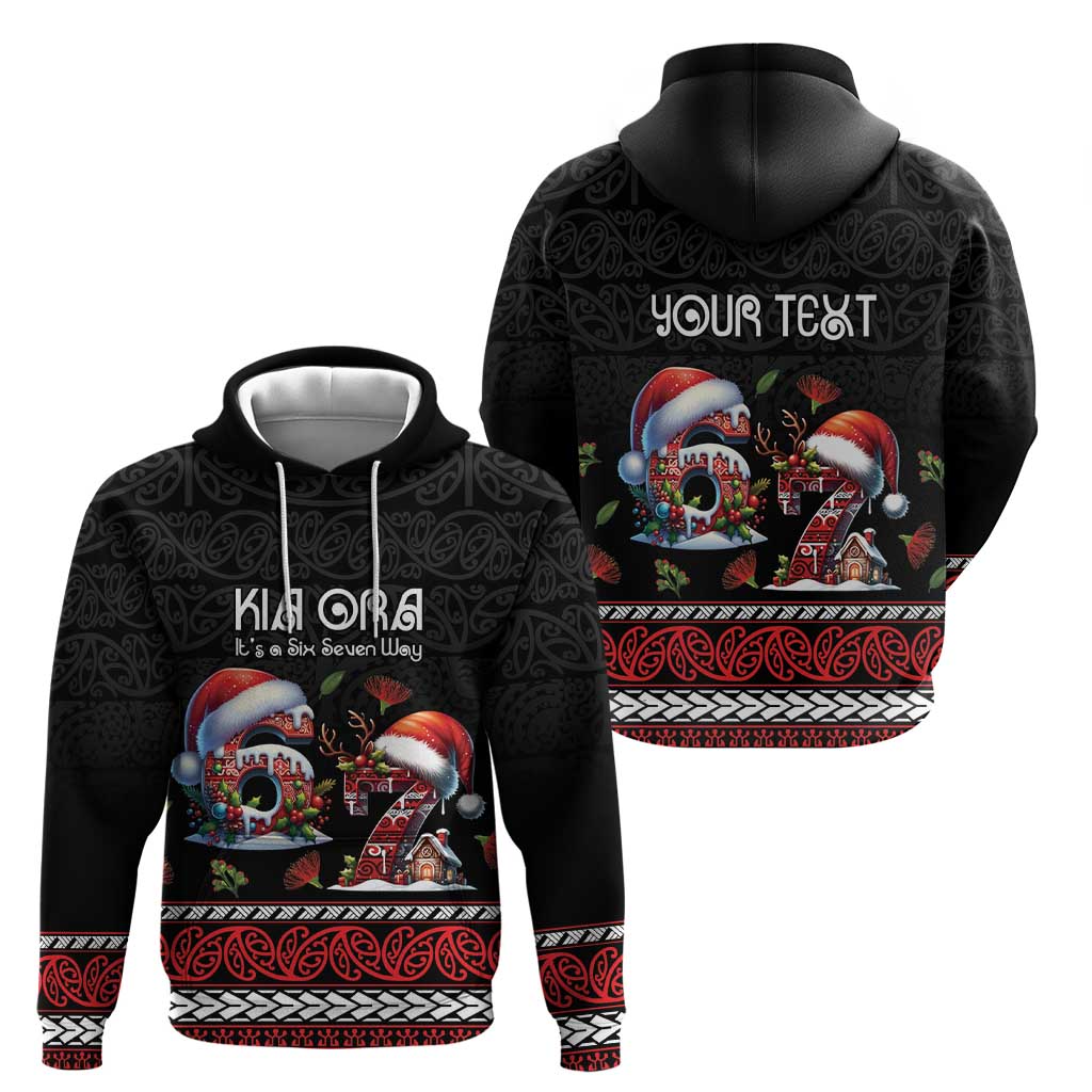 Aotearoa Six Seven Personalized Zip Hoodie New Zealand Funny Christmas - Polynesian Pride