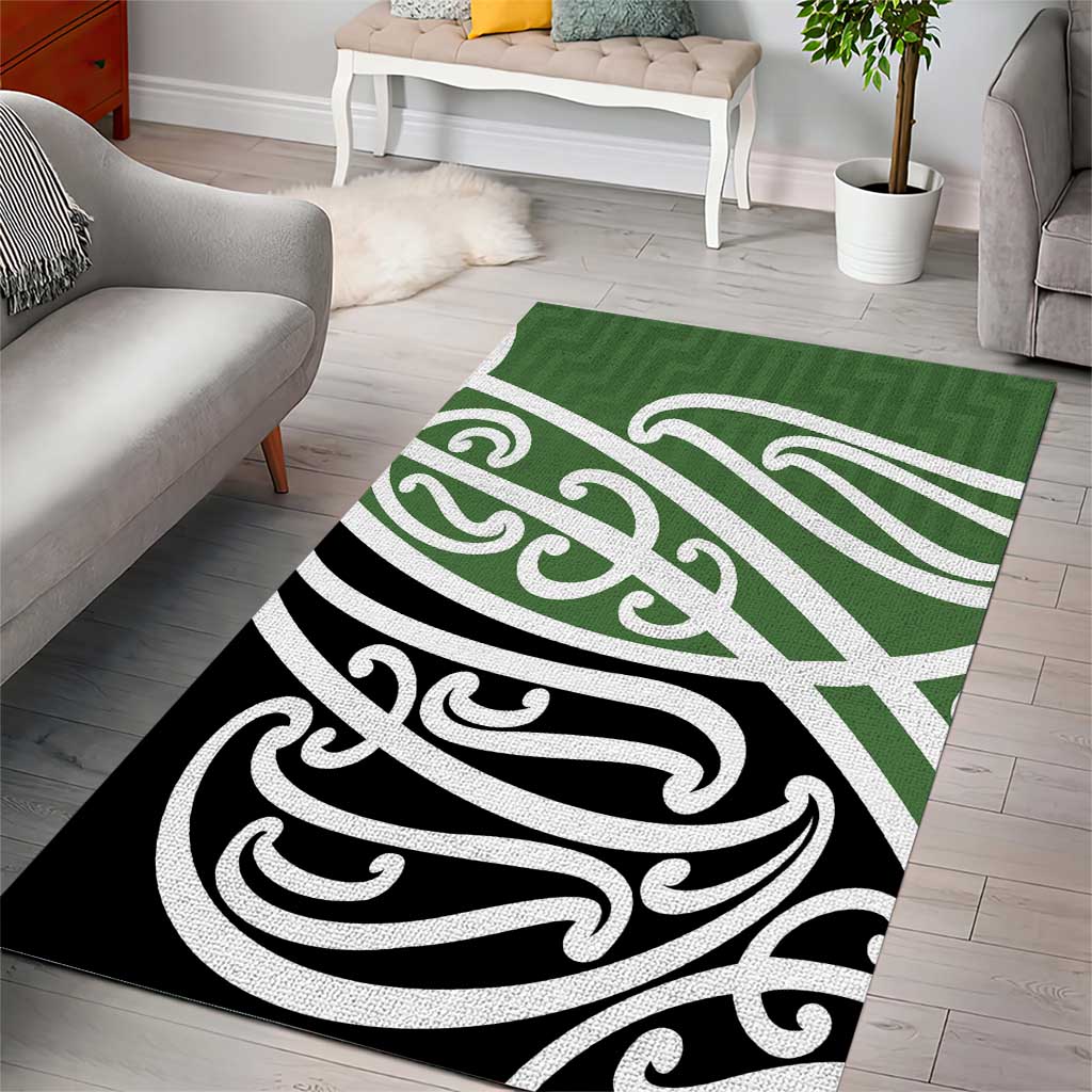 Green Fern New Zealand Kowhai Ngutukak Area Rug - Polynesian Pride