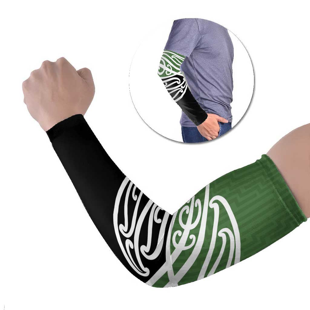 Green Fern New Zealand Kowhai Ngutukak Arm Sleeves LT9 Set of 2 Green - Polynesian Pride