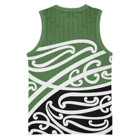 Green Fern New Zealand Kowhai Ngutukak Basketball Jersey LT9 - Polynesian Pride