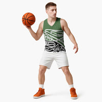 Green Fern New Zealand Kowhai Ngutukak Basketball Jersey LT9 - Polynesian Pride