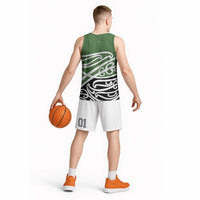 Green Fern New Zealand Kowhai Ngutukak Basketball Jersey LT9 - Polynesian Pride