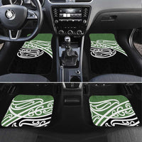 Green Fern New Zealand Kowhai Ngutukak Car Mats LT9 Set 4pcs Green - Polynesian Pride