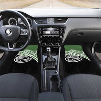 Green Fern New Zealand Kowhai Ngutukak Car Mats LT9 Set 2pcs - Front Green - Polynesian Pride